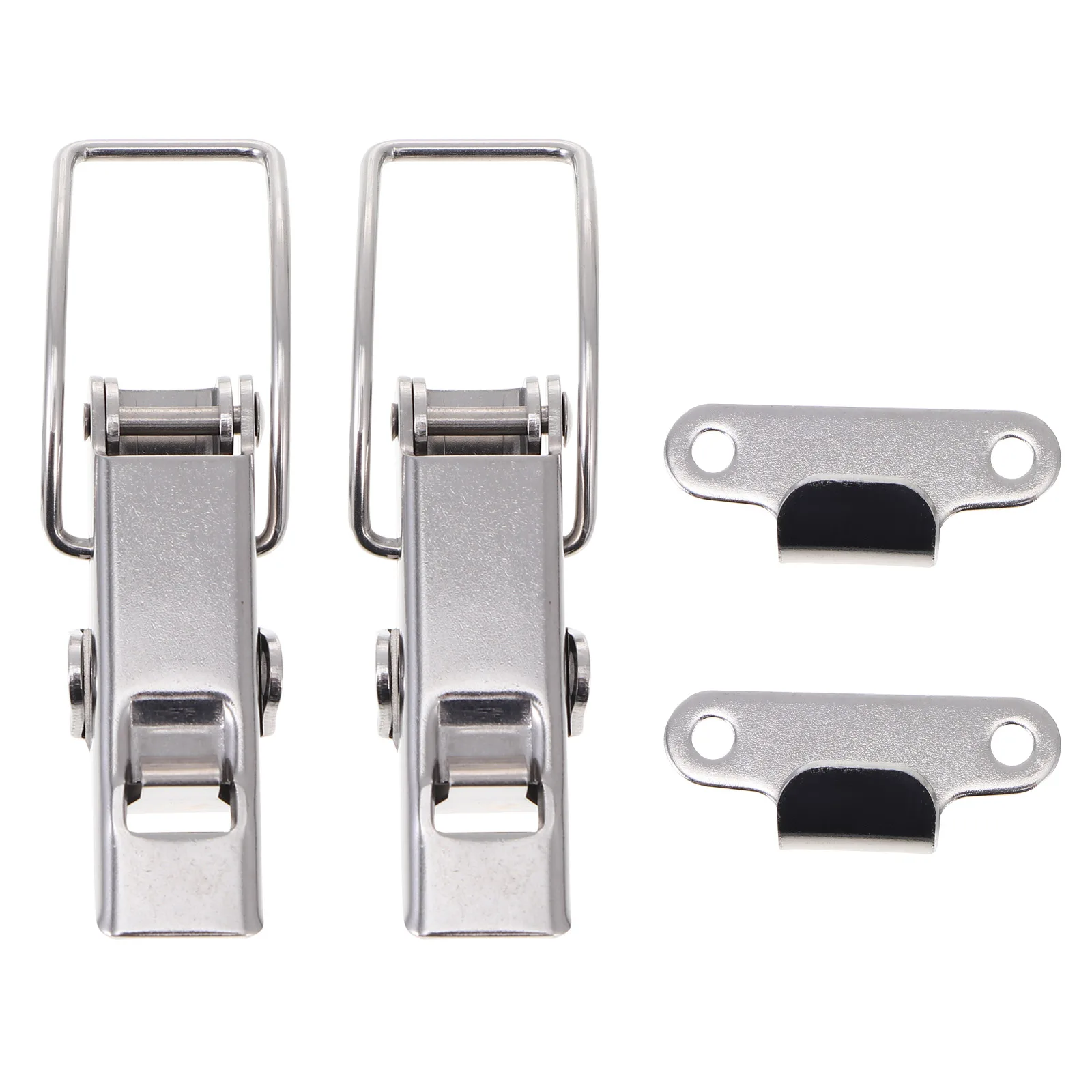 

2Pcs Buckle Stainless Steel Adjustable Toggle Case Hasp Accessory Durable Practical Easy Install Fine