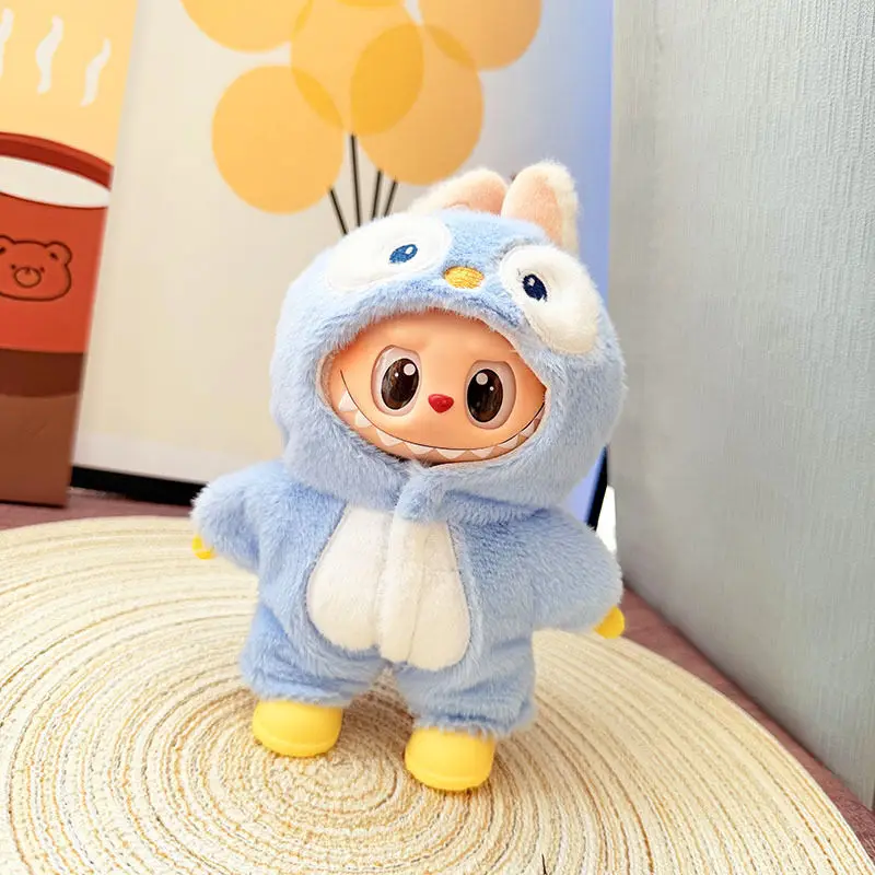 Geeignet für Labubu V1 V2 V3 Vinyl Puppenkleidung Kreativer Pinguin Onesie Anzug Niedliches peripheres Cartoon-Kleid Zubehör Spielzeuggeschenke