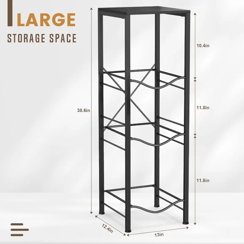

3-tier 5 Gallon Jug Holder with Storage Shelve, Detachable 5 gallon Bottle Holder, Jug Stand, Water Jug Rack,