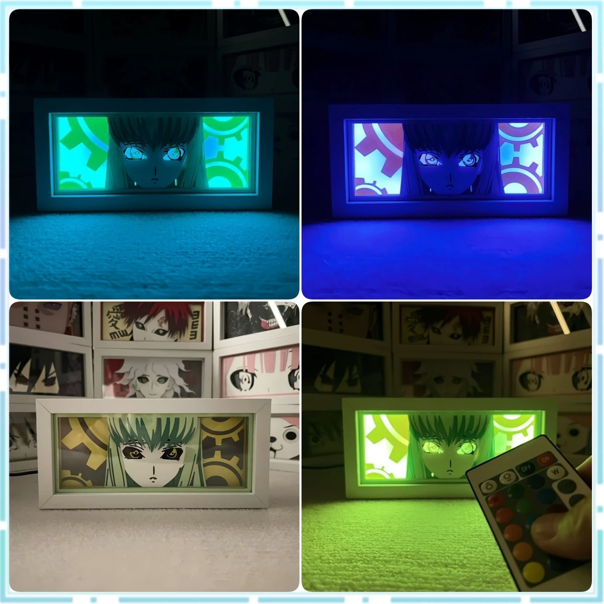 

CODE GEASS Paper Carved Lamp - Lelouch of the Rebellion C.C.3D LED Color Light Box Room Decoration Night Light Anime Fans Gift