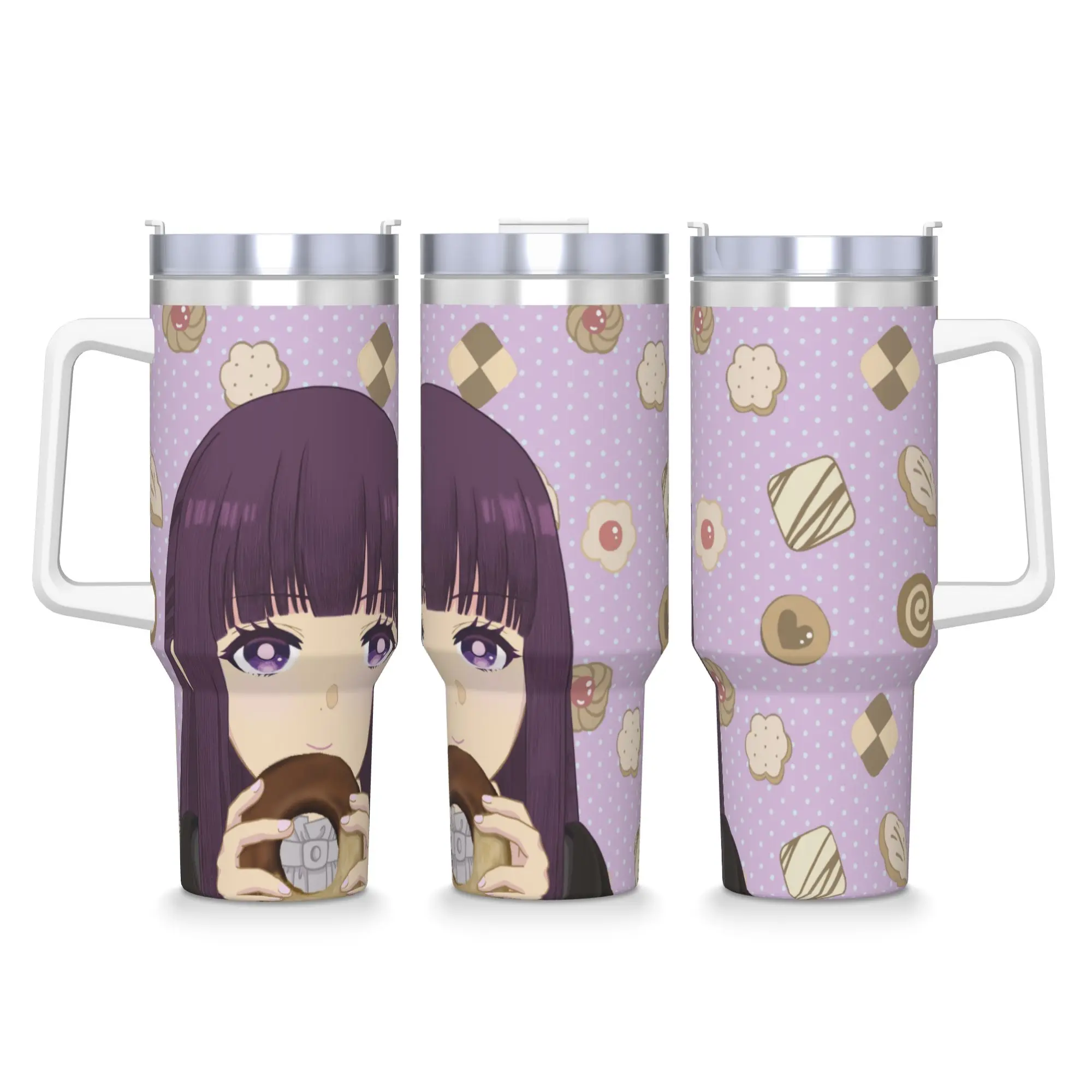 40OZ Stainless Steel Tumbler Frierens Beyond Journey's End Anime Coffee Mug Heat Preservation Cold Drink Car Mugs Water Bottle