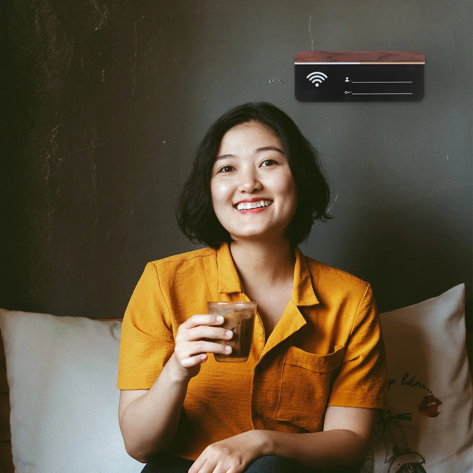 

Acrylic WiFi Sign Board Wall Mount Password Plaque for Home Hotel Restaurant Guest Room Network Access Decor WiFi Password Sign