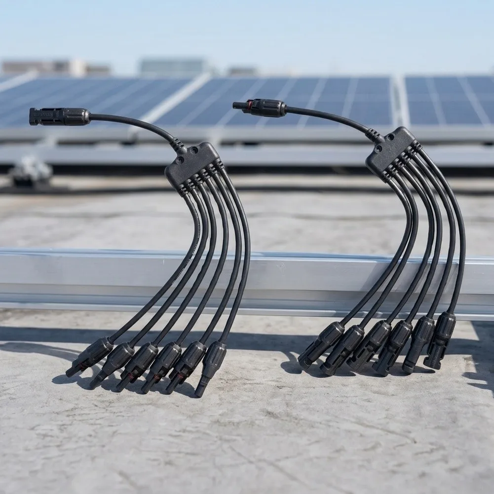 Sunlight Energy Branch Terminal Fitting Cable Coupler Waterproof Wiring Adapter For Sun Energy Collecting Unit Power Connection