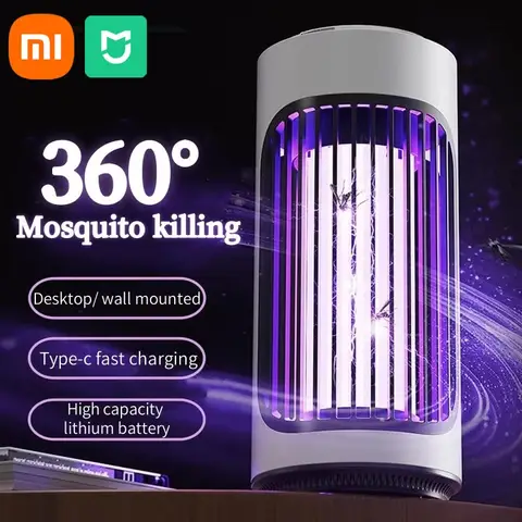 Xiaomi MIJIA 충전식 자동 모기 퇴치 램프 – 전기 충격 기능과 벽걸이/탁상 겸용 디자인