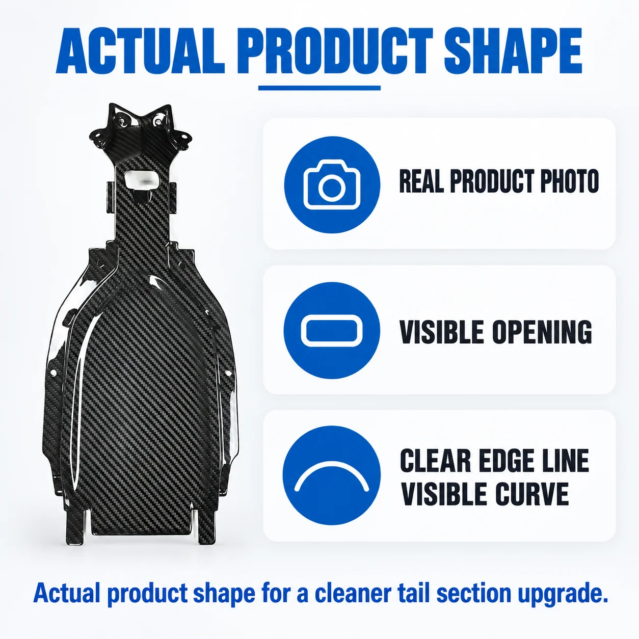 Rear Seat Undertray Panel Tail Bottom Cover Carbon Fiber Rear Tail Section Trim for Yamaha R9 YZF-R9 2026 Motorcycle Accessories