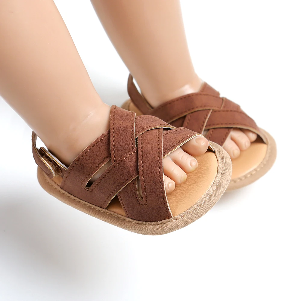 Baby Boys Girls Sandals Cute Non Slip Comfty Open Toe Summer Infant Toddler Shoes Beach Sandals Newborn Crib Shoes First Walkers