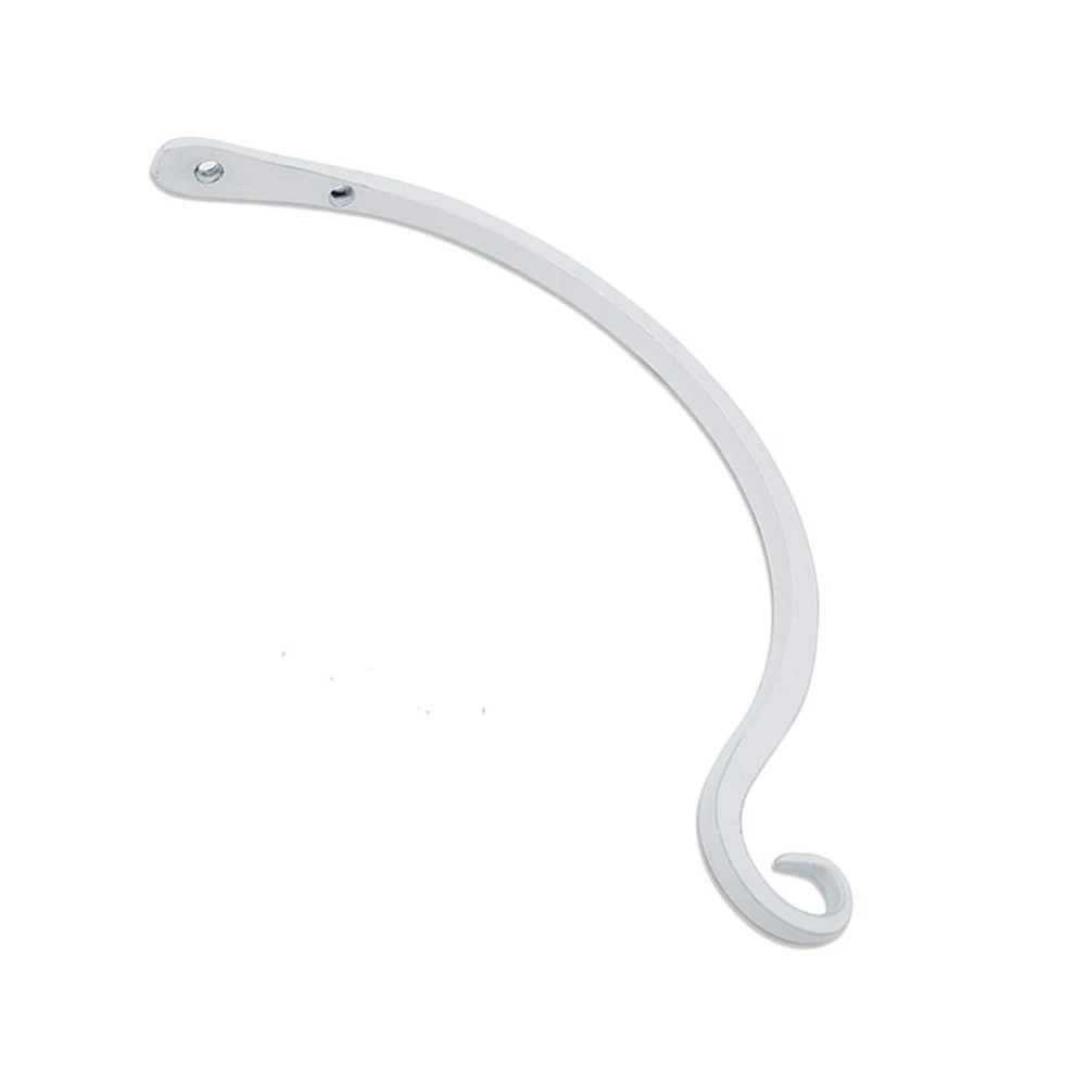 

Flower Basket Hook Iron Wall Hanging Pot Bracket for Indoor Garden Decor White Color Metal Gardening Hook