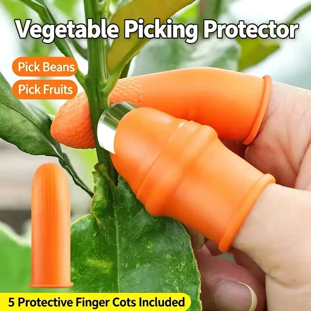 Garden Thumb Knife Vegetable Picking Finger Cutter, Portable Harvesting Picker Tool for Fruit Beans Chili Pepper Farm Garden Har