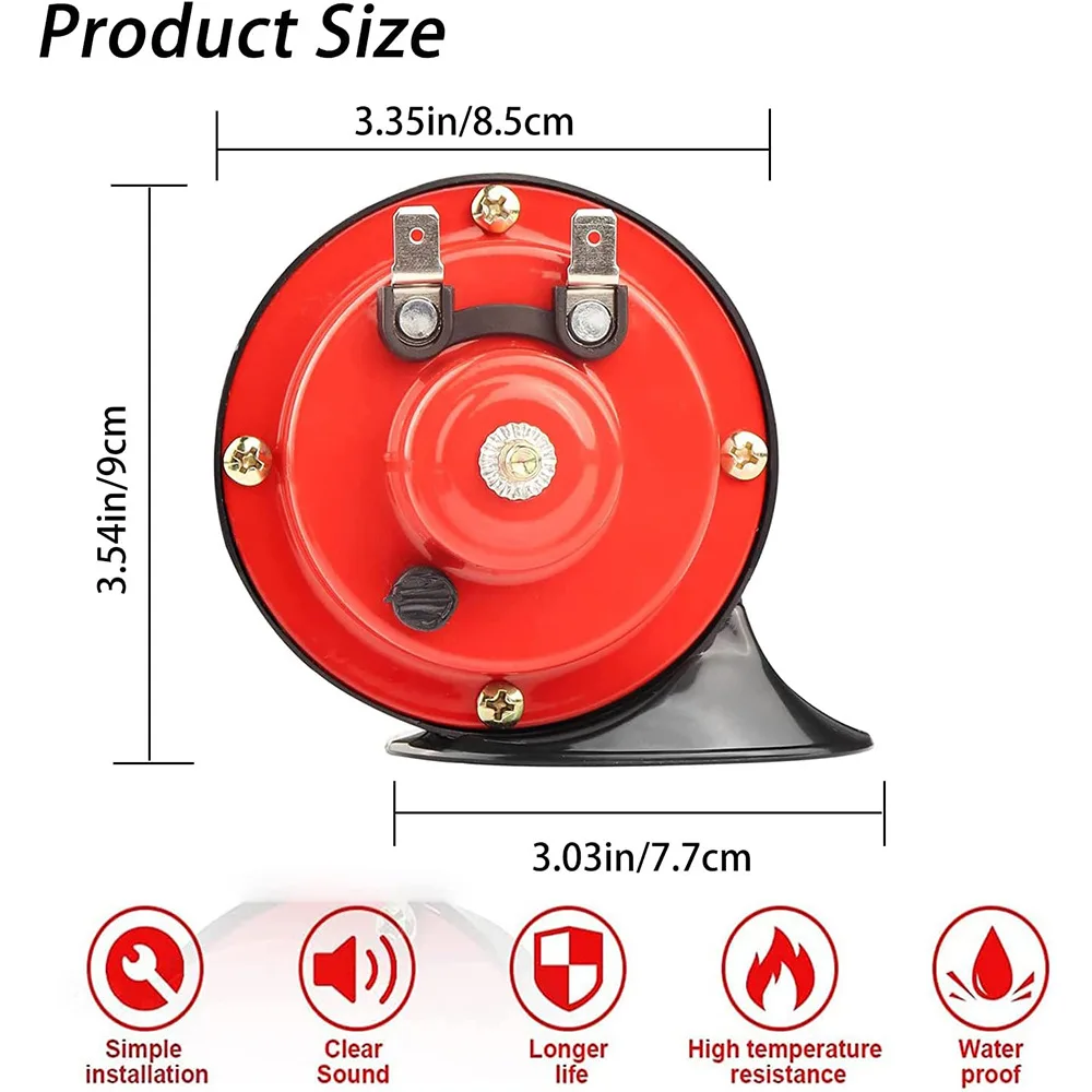 1/2PCS Car Horn 300db Loud Horn For Suv Trucks Boat Train 12V Snail Air Loud Pressure Speakers Motorcycle Super Loud Horns