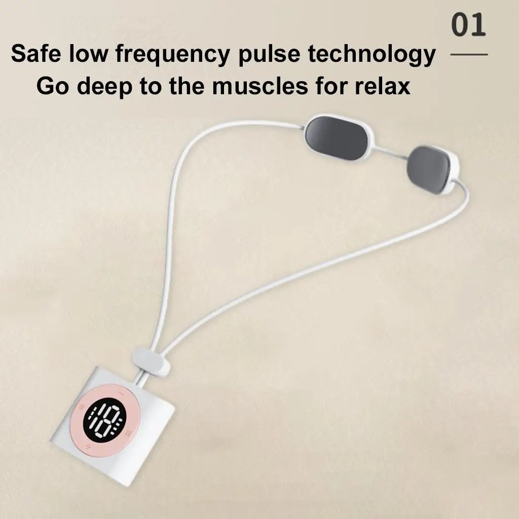 

Mini Electromagnetic Neck Massager with Heat Neck Massage Machine for Home and