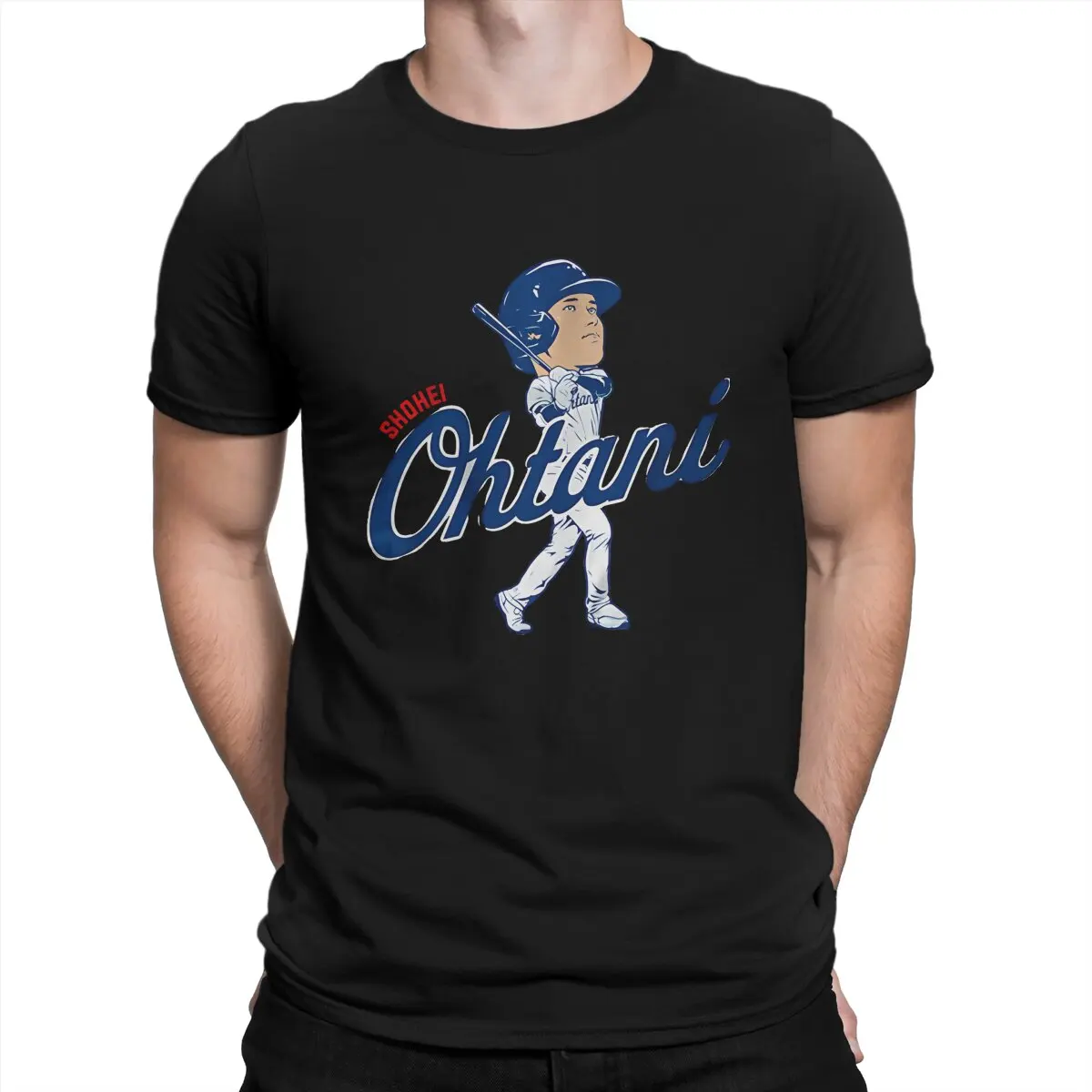 Funny Sport Fan T-Shirt for Men Crewneck Cotton T Shirt S-Shohei Ohtani Short Sleeve Tees Gift Idea Clothes