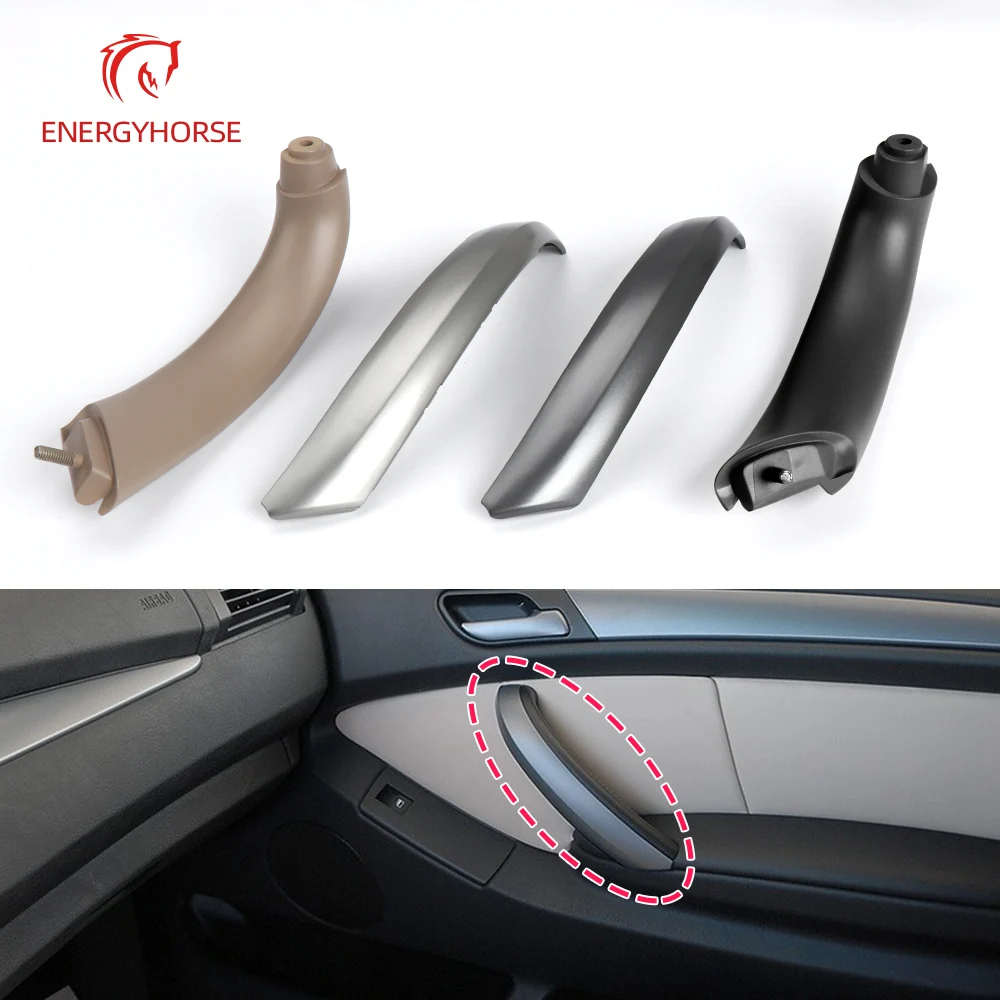 

For BWM E53 X5 Car Interior Decoration Parts Inner Handle Door Panel Pull Trim Cover Front Left Right Black Sliver Brown