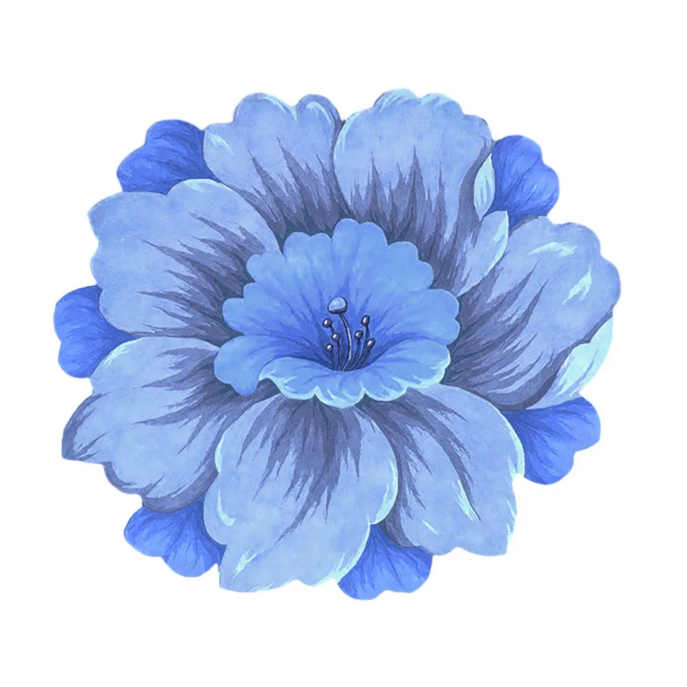 40cm Flower Shaped Carpet Bedroom Bedside Carpet Household Floor Mat Door Mat Round Carpet For Living Room Anti-slip Blanket Rug