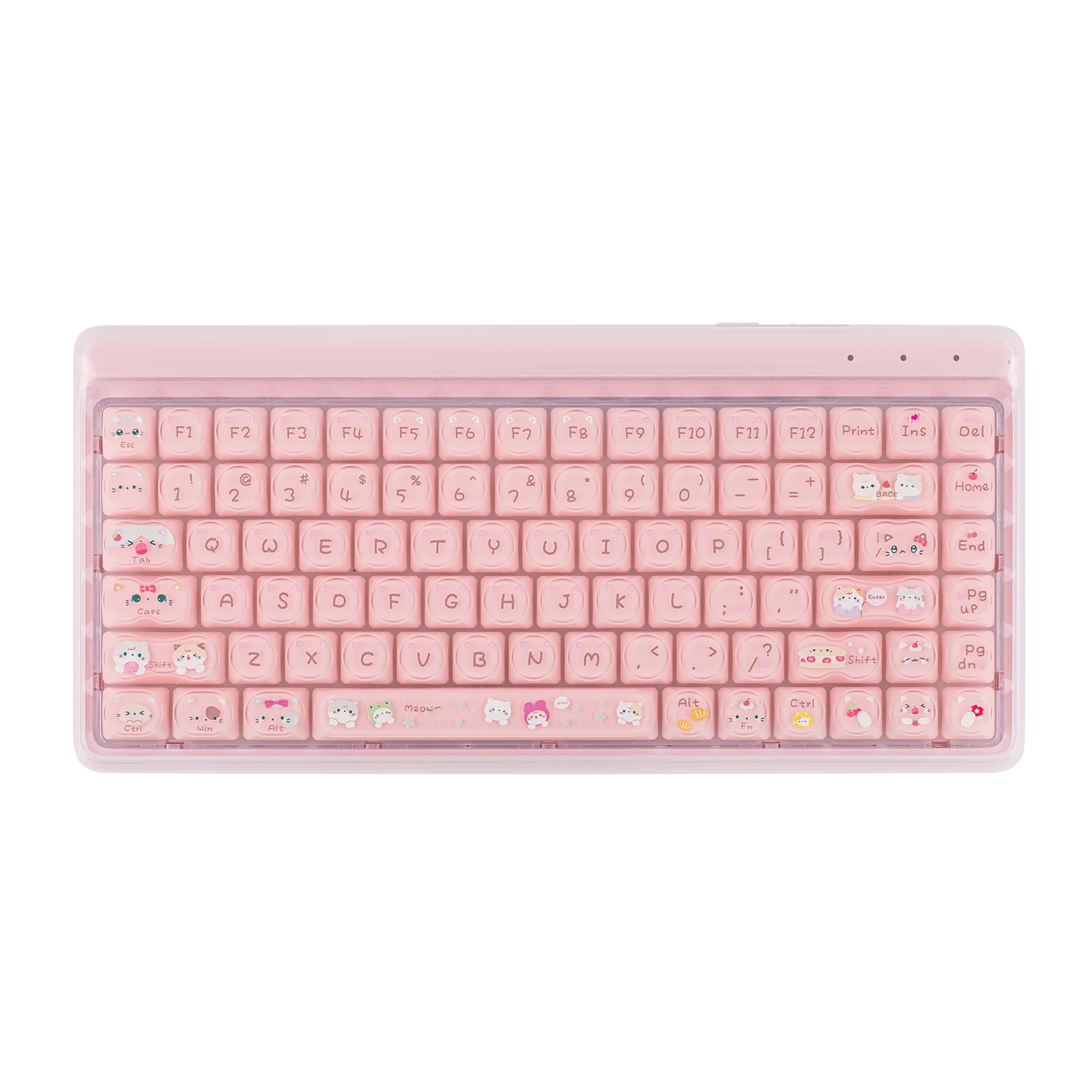 MechLands X80 PRO 75% ANSI US Layout Tri-Mode Wireless Membrane Gaming Keyboard 5000mAh Battery & RGB Backlight