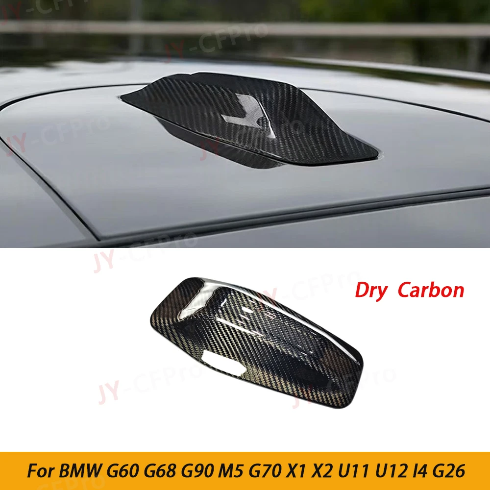 Dry Real Carbon Fiber Car Shark Fin Antenna Cover For BMW 5 Series G60 G68 G90 M5 G70 X1 X2 U11 U12 I4 G26 2022up