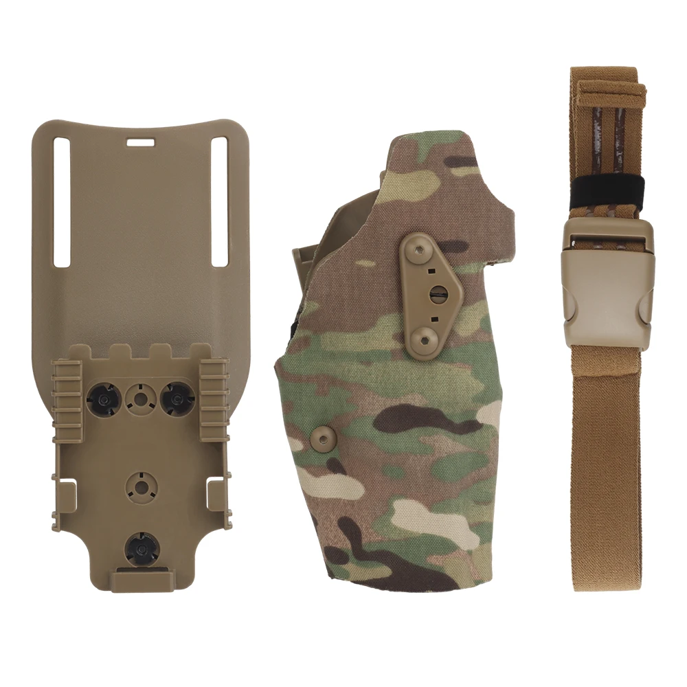 TACGEAR G17 G22 G31 G47 MOS Standard Pistol Holster Quick Release Safety Blocked Multi-Angle Adjustment fit for 2.25 Inch Belt image 2