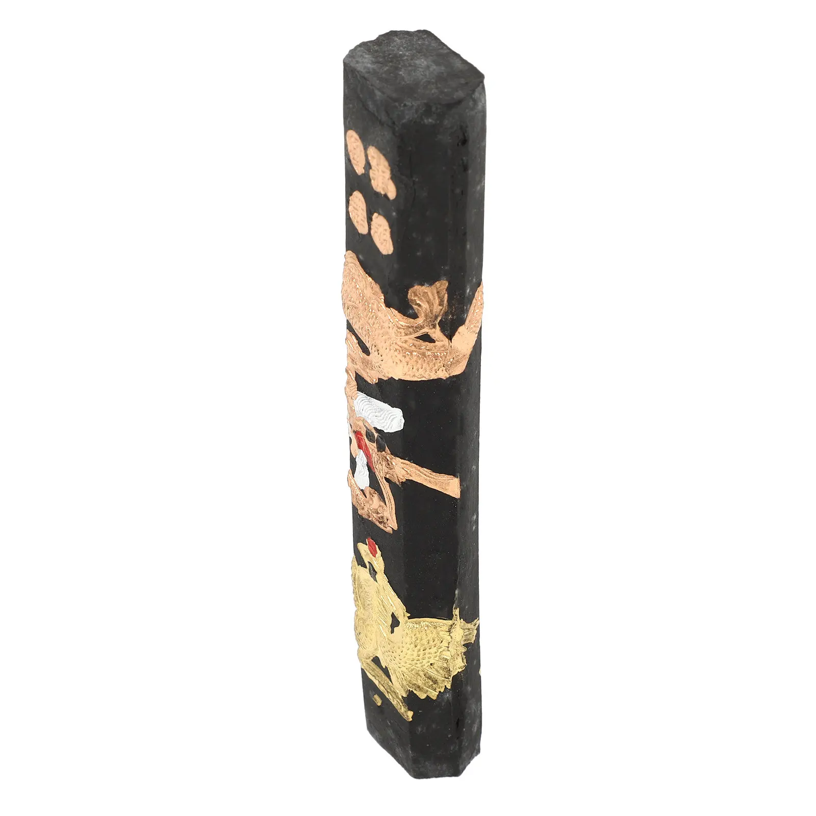 Handmade Long Ink Stick Dragon Pattern Authentic Chinese Calligraphy Ink Block for Beginners Students Collectors Artists