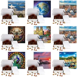 The Charm Of Florence Wooden Jigsaw Puzzle Toy Hand Painting Wood Puzzles Board Games For Kids Birthday Invite Gift 3D Puzzle