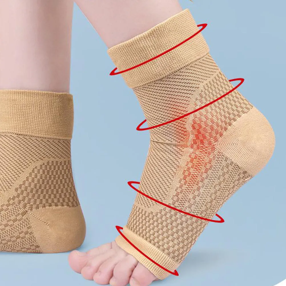 

Компрессионные накладки на голеностоп (пара) для защиты от растяжений, боли в пятке, для альпинизма и спорта, дышащие, комфортные