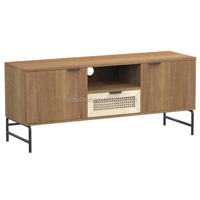 

Nordic Rattan TV Rack TV Stand Modern Wooden TV Cabinet for Living Room Furniture