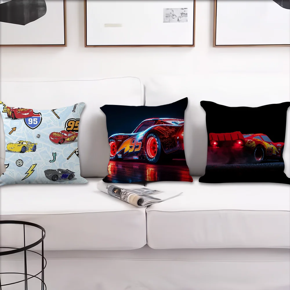 Lightning Car cushion cover Pillow Case M-McQueen Room Bedroom Sofa Living 95 Backrest Car Square Headboard