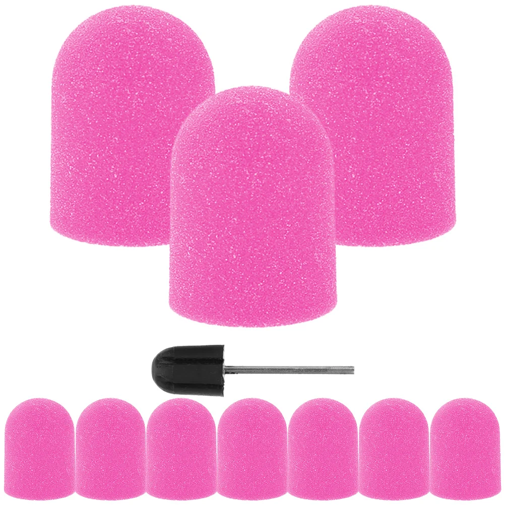 

1 set Purple 120# Nail Sanding Caps for Polishing Manicure Bits Drill Replacement Sanding Bands Grinding Head Tools