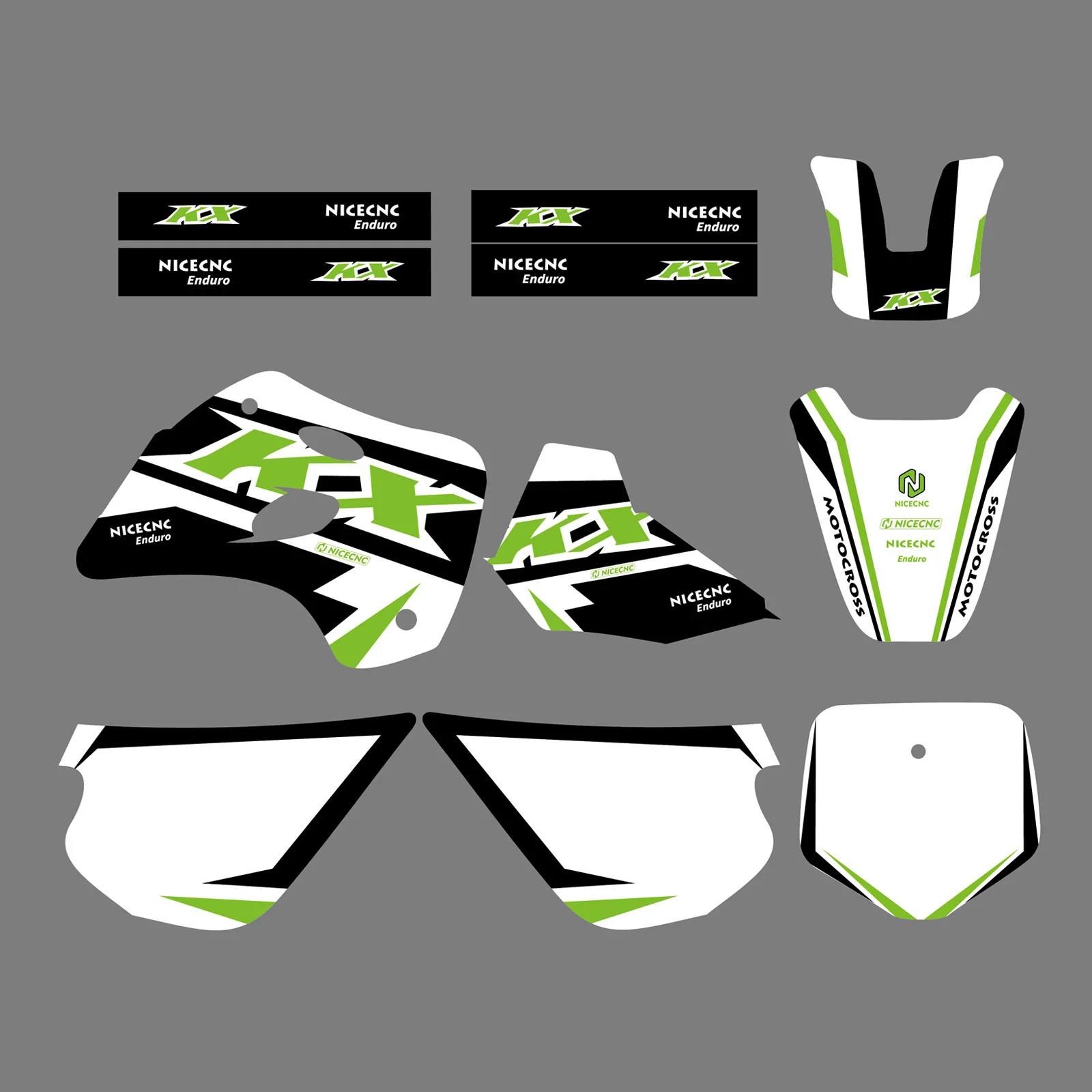

For Kawasaki KX 80 KX80 1994 1995 1996 1997 Motorcycle Fairing Graphic Backgounds Decals Stickers Kit Customize Personality