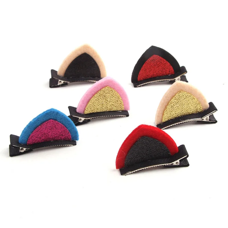 

Корейская DIY заколка для волос с блестящими пайетками в форме кошачьих ушек (в форме парового хлеба в форме кошачьих ушек), маленький подарок, объемная заколка для волос для малышей