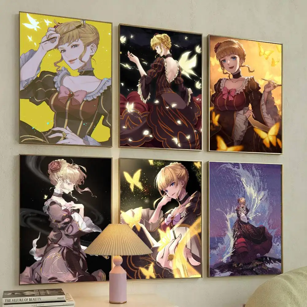Umineko Game B-beatrice Poster Art Sticky Wall Waterproof Home Living Room Bedroom Bar Aesthetic Decoration