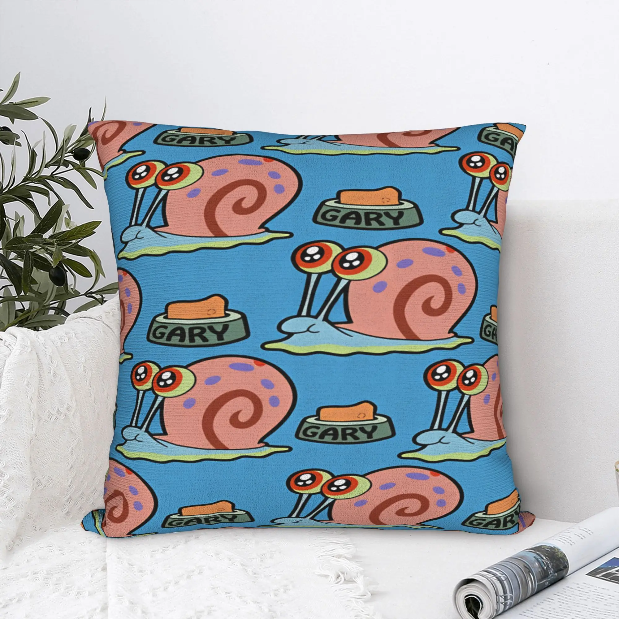 SpongeBobs Plankton  Pillow Case  Comfy Pillow Cover Morden Cushion Cover For Sofa Bedroom Home Decor