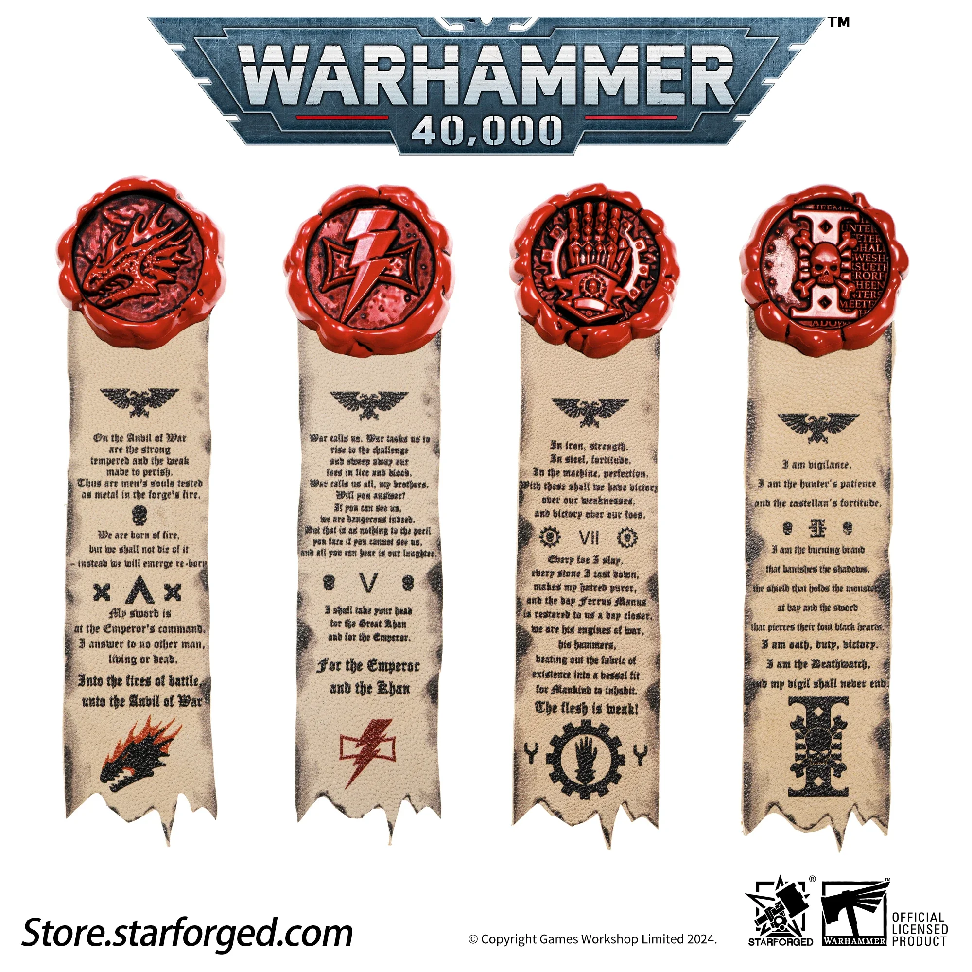 Starforged Warhammer 40K Purity SealsSalamanders & Deathwatch White Scars, набор 2024 года