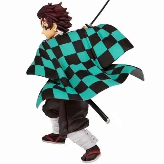 1ban Prize Anime Zwaardvechter Figuur Jongen met Zonneblad en Geruit Haori Officiële Stijl Collectible Model Toy