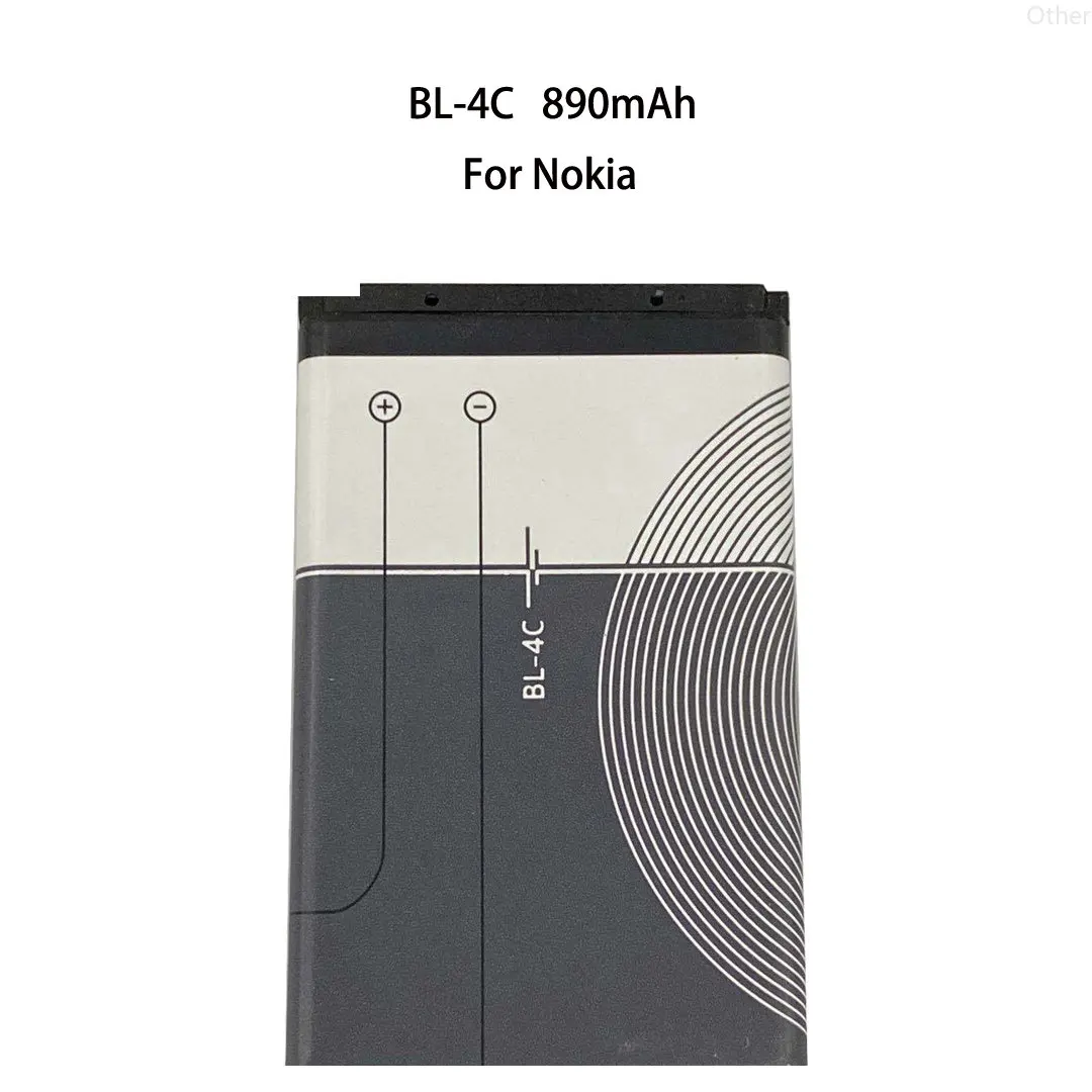 3.7V BL-4C 890mAh Lithium Polymer Phone Battery For Radios、Nokia 6100 6120 6600 6210 BL 4C