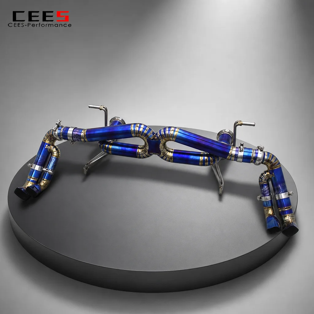 CEES for Audi R8 V10 5.2 2017-2019 Lightweight Direct Catback Exhaust Pipes High Performance Car Exhaust Pipes