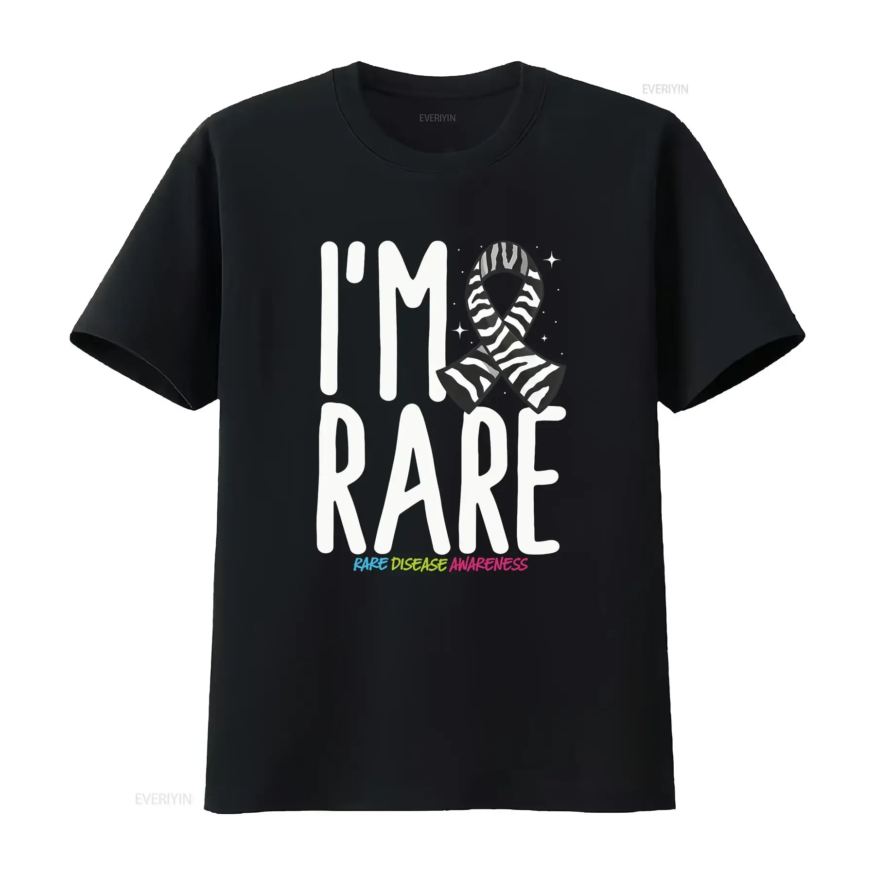 Rare Disease Awareness T Shirt Zebra Ribbon  vintage Washed Stylish Comfortable Top For Everyday Wear fashion Versatile Unisex