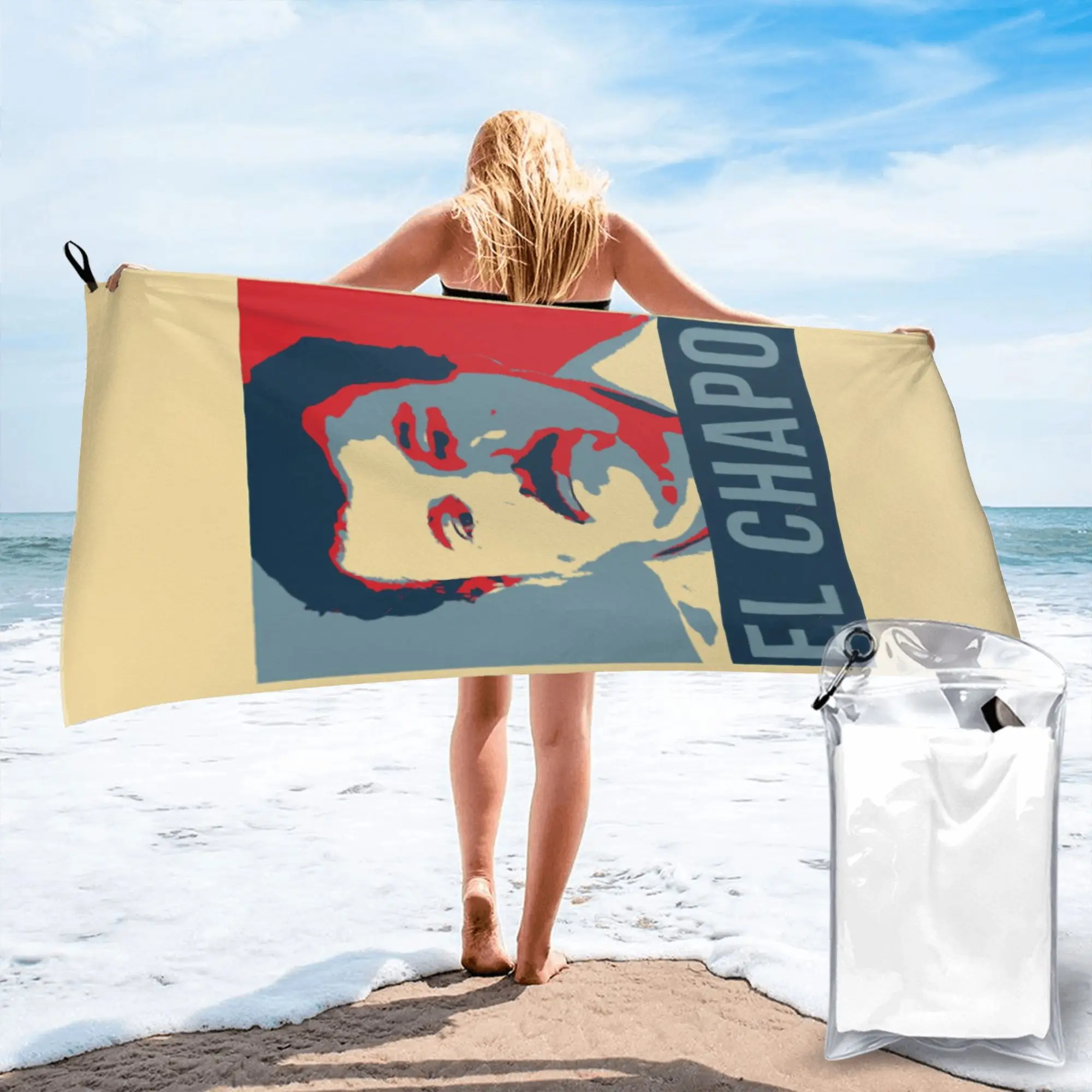 Joaquin El Chapo-Guzman Narcos Crime TV Pablo Escobar Beach Towel Soft Microfiber Quick Dry Absorbent Quick Towels For Swimming