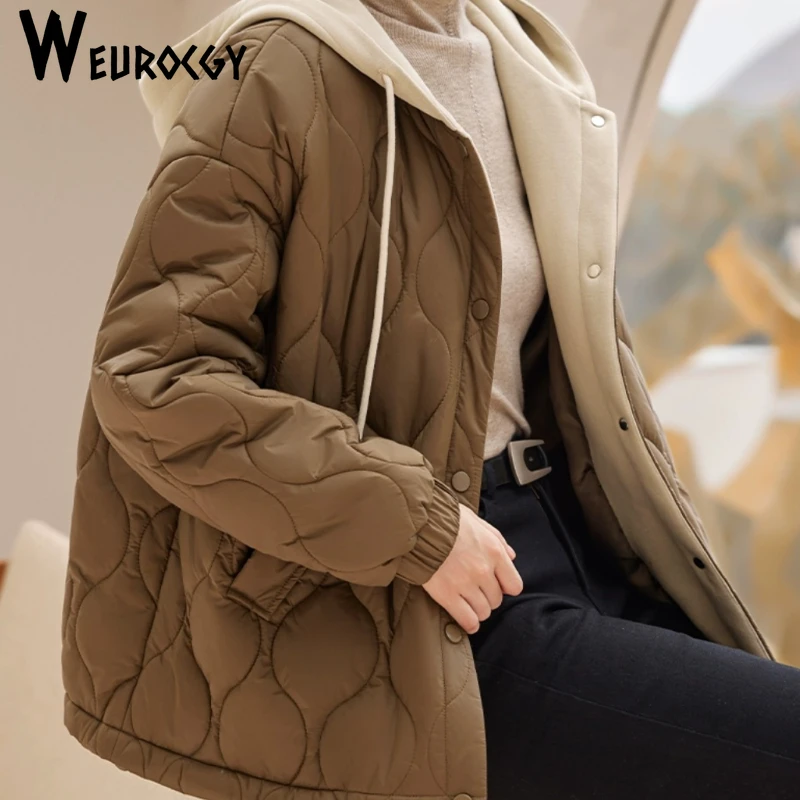 

Light Down Cotton-Padded Jacket Women's Short Parkas 2024 New Style Autumn Winter Warm Cotton Padded Coat Fashion Outcoat