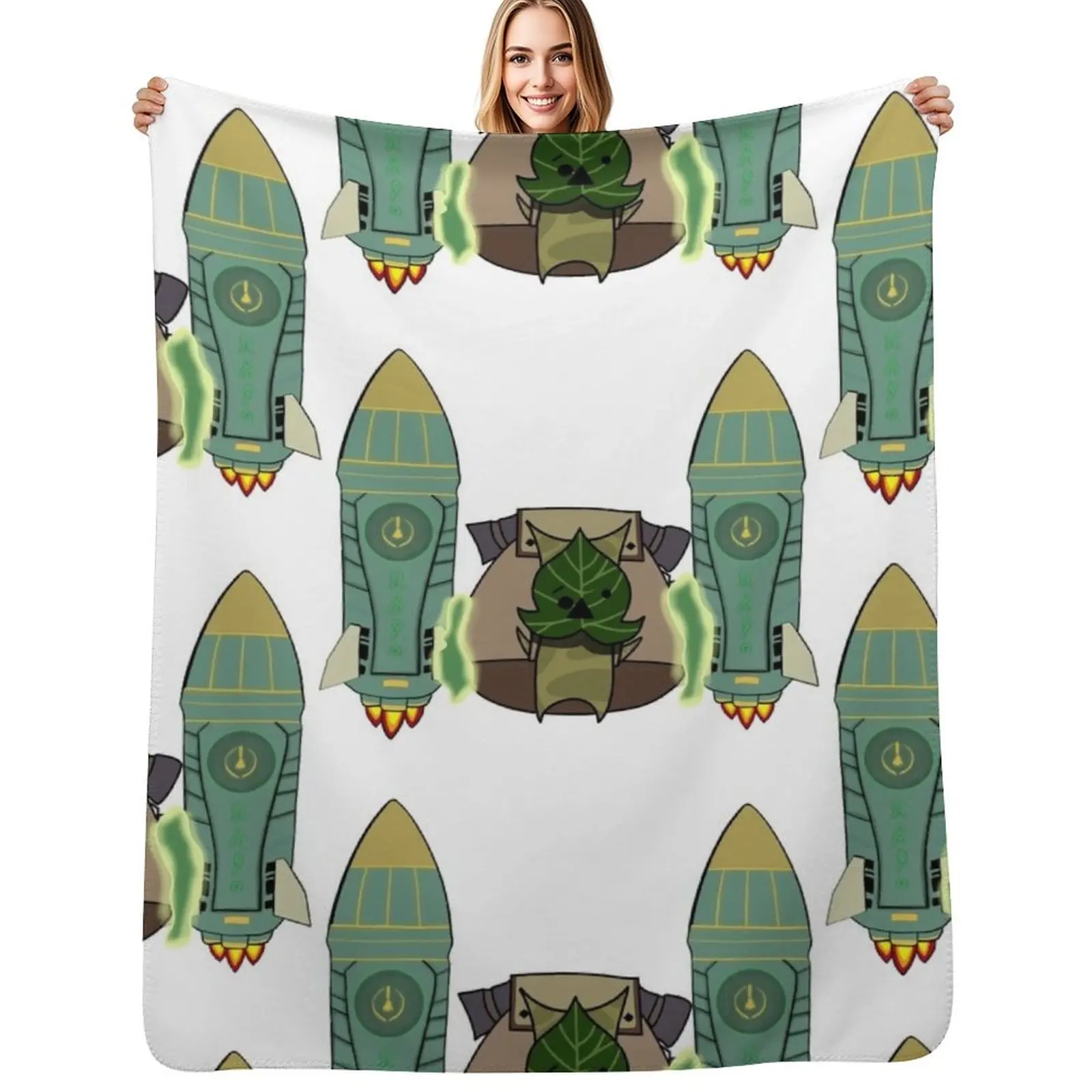 

rocket korok totk botw Throw Blanket Vintage heavy to sleep Flannel Soft Beds Blankets