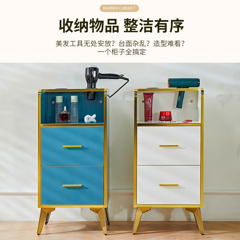 

Barber Shop Tool Cabinet Hairdressing Shop Cutting Beauty Salon Tool Storage Cabinet Hair Dryer Shelf
