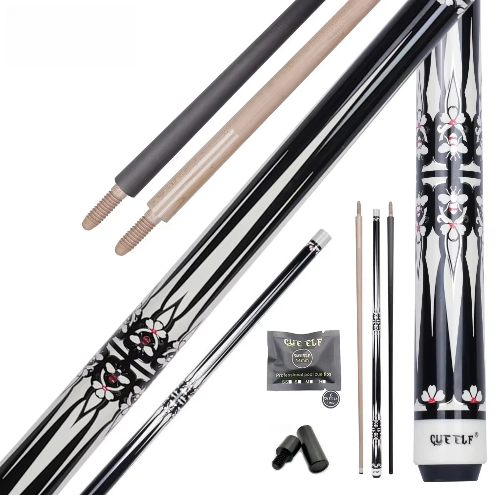 

High Quality Carbon Fiber Pool Cue Double Shaft Carom Stick with Steel Joint Canada Maple Carom Billiard Cues for Canada