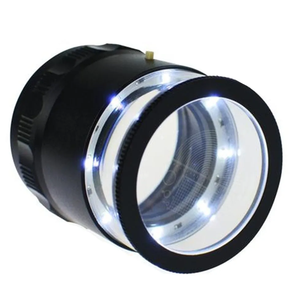 1pc LED Scale Magnifier LED High-Definition Magnification 10 Times Tube Magnifier With Graduated Scale For Precise Observation