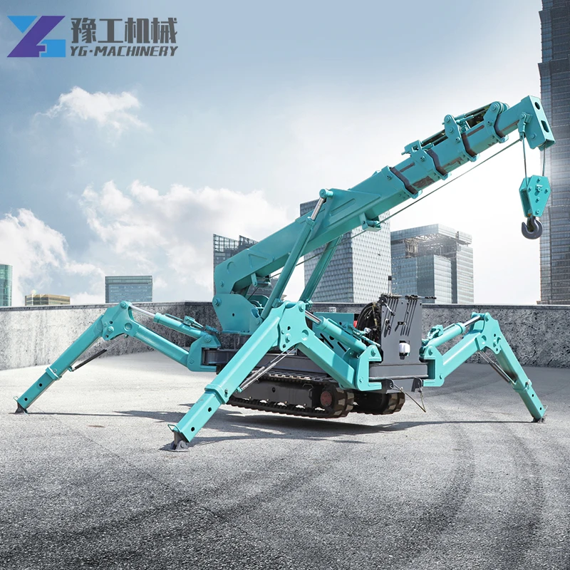 YG Factory Ce Certificate Mini Crawler 3ton Telescopic Spider Crane