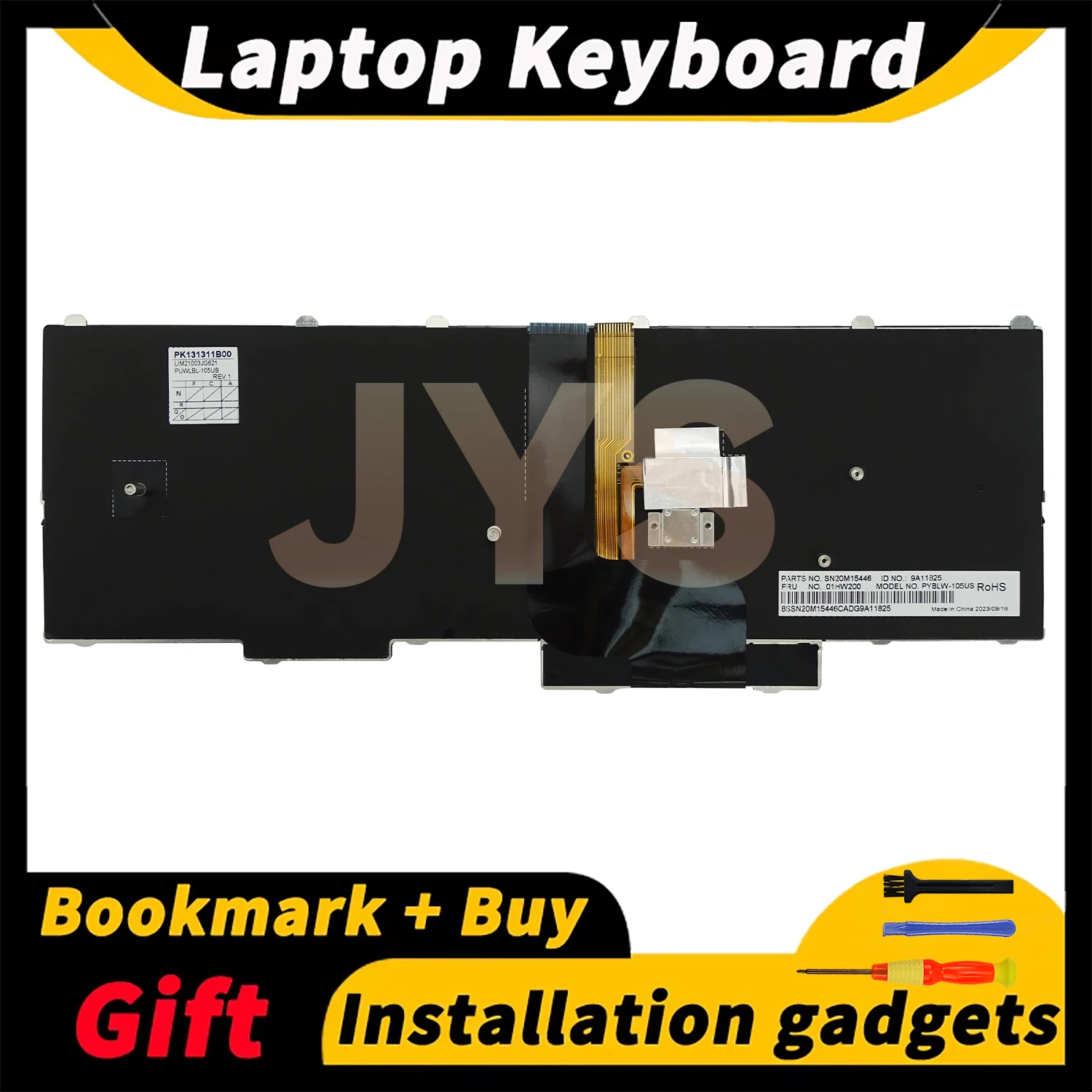 Convient pour Lenovo ThinkPad P50 P70 clavier d'ordinateur portable avec rétro-éclairage disposition britannique claviers interne noir 00PA317 00PA399