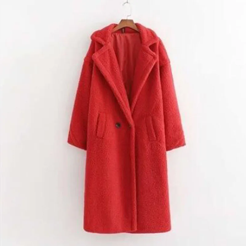 Faux fourrure 2025 nouveau automne hiver chaud femmes manteau de fourrure mode ample couleur unie