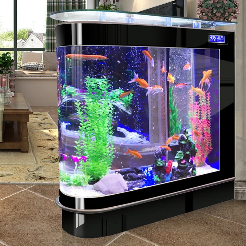 Fish Tank Living Room Household Bullet Fish Tank Column Type Electronic Aquarium