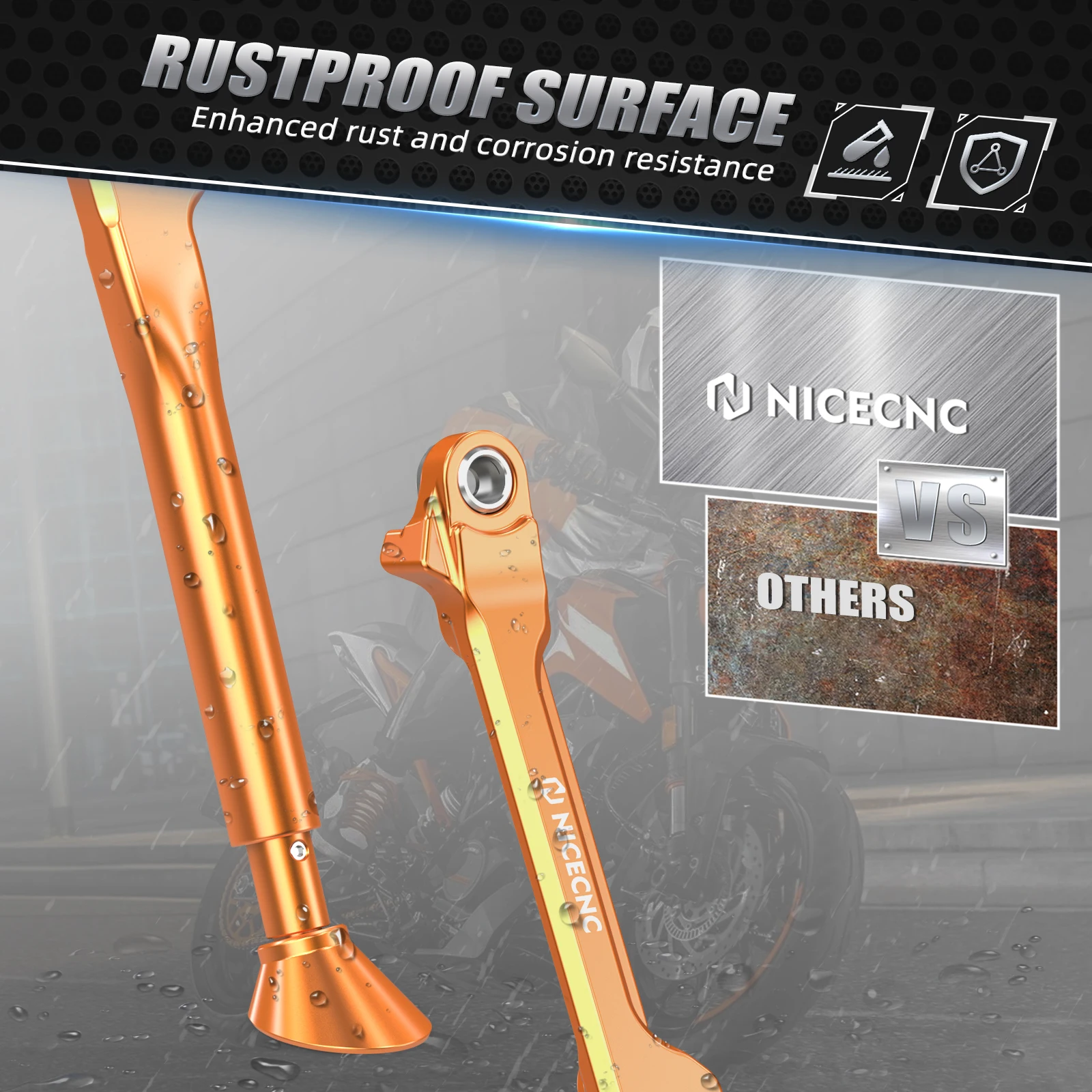 NICECNC For KTM EXC 300 2024-2025 EXCF 350 EXC 450 XCW 300 XCF-W 450 500 XW-F Adjustable Kickstand Side Stand XC XCF 2023-2025 - Image 5