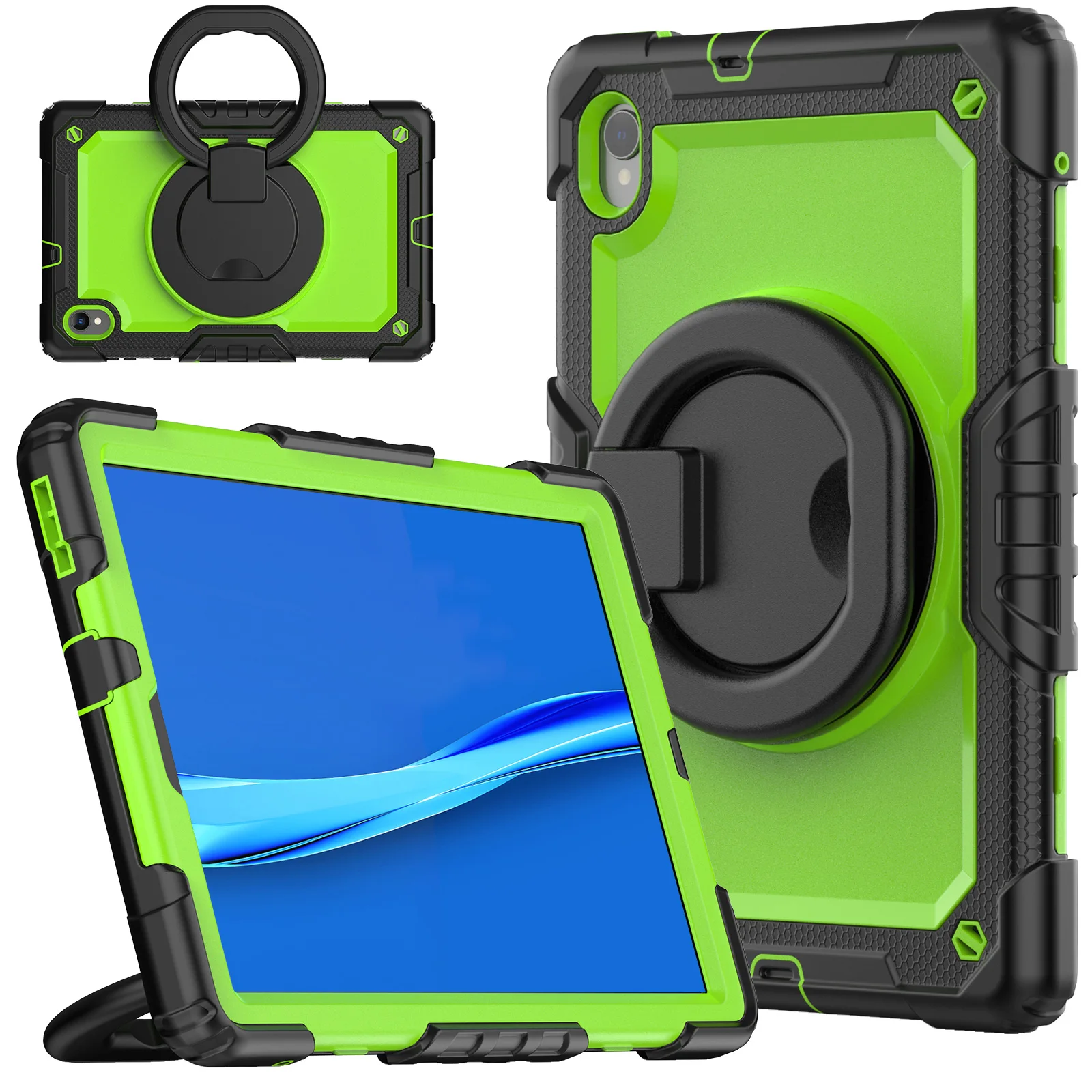 

Сверхмощный чехол для Lenovo Tab M10 Plus 2020 (2nd Gen) TB-X606F K10, диагональ 10,3 дюйма, Поворот на 360 градусов, рукоятка с защитой от ударов
