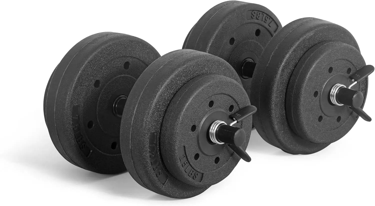 

40-Pound Adjustable Cement Dumbbell Set for Home Gym - Versatile Weights for Strength Training