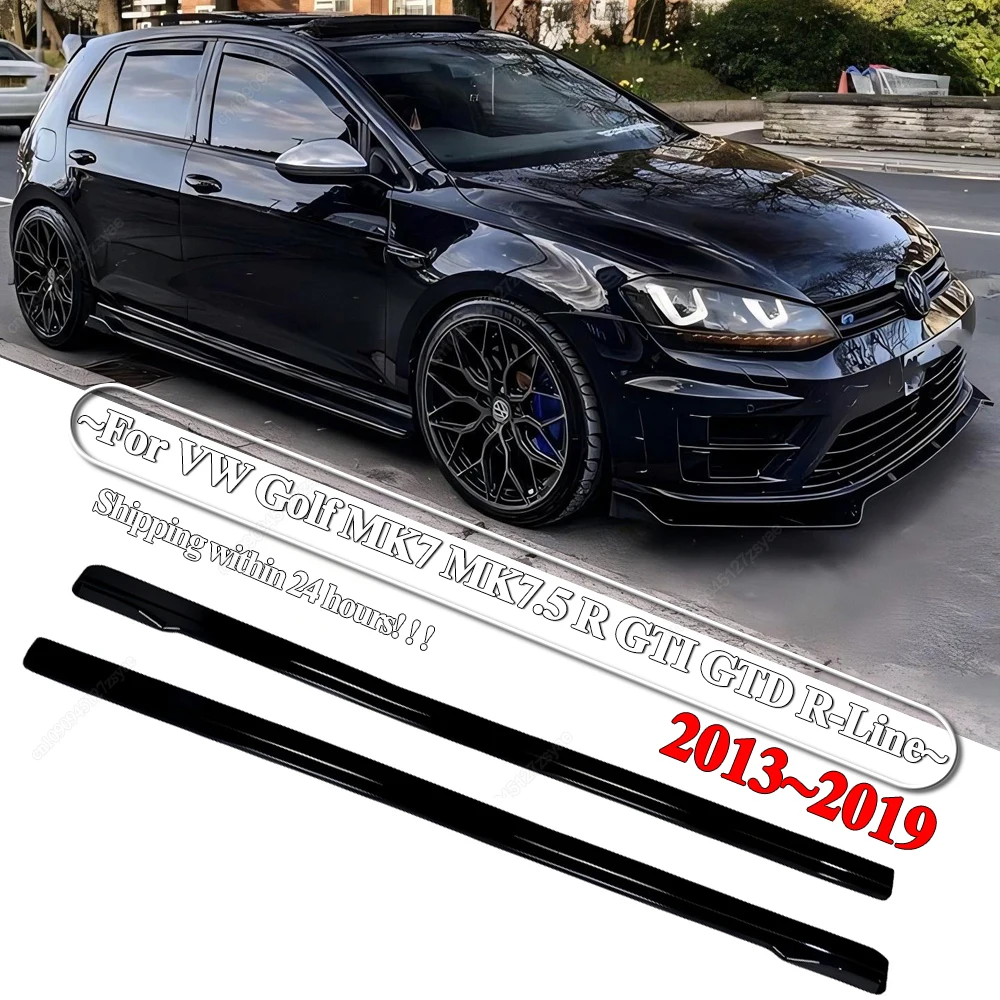 ماكستون نمط التنانير الجانبية 190 سنتيمتر لشركة فولكس فاجن جولف MK7 MK7.5 R GTI GTD R-Line 2013-2019 سيارة الجانب Canards الحرس حامي المفسد ضبط