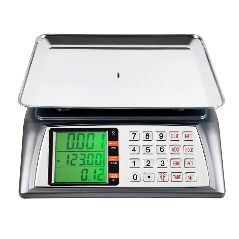 

Precision Computing Scale Electronic Commercial With LCD Display For Retail Outlet Store, Kitchen, Restaurant Market US Plug